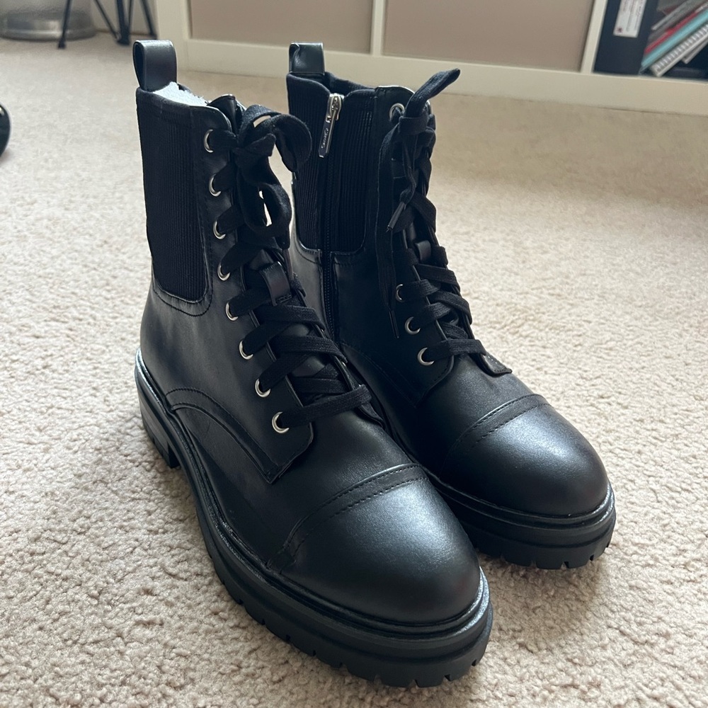 Circus by Sam Edelman Black Combat Boots